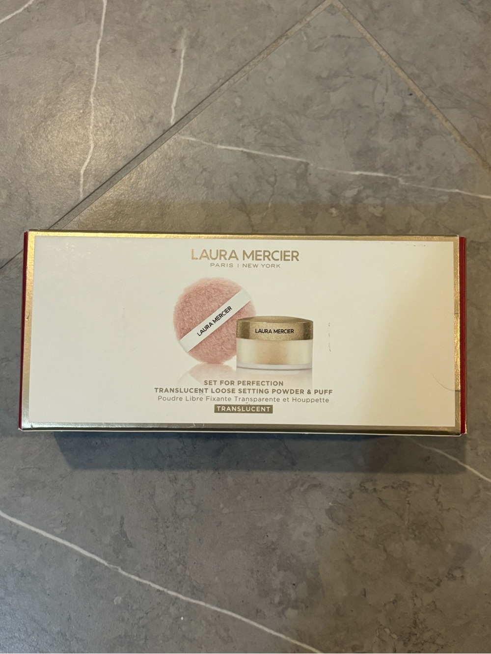 laura mercier Translucent Setting Powder & Puff - White and Gold Packaging